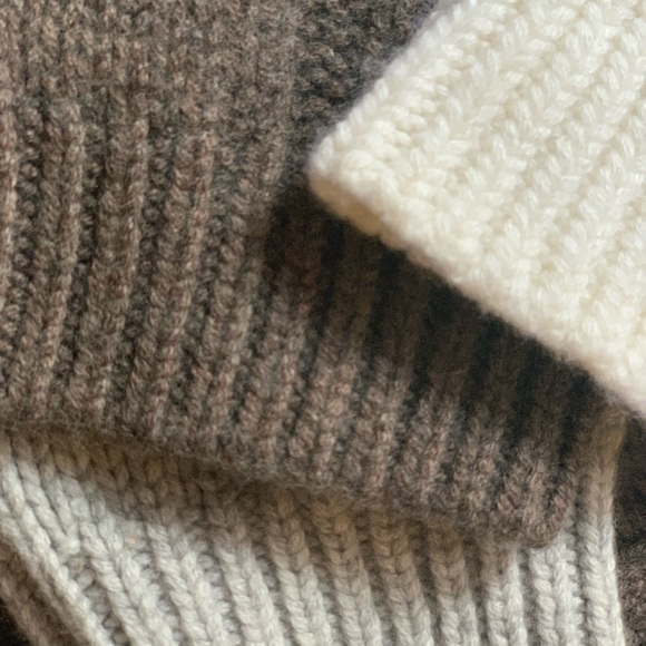 Merino wool sweater. Warm winter knit wear. Brown. Size L - Picture 12 of 16